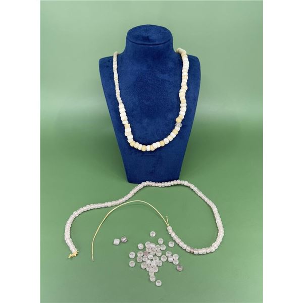 White Padre Gooseberry Native Indian Trade Beads