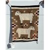 Image 2 : Navajo Indian Pictorial Sheep Blanket Rug