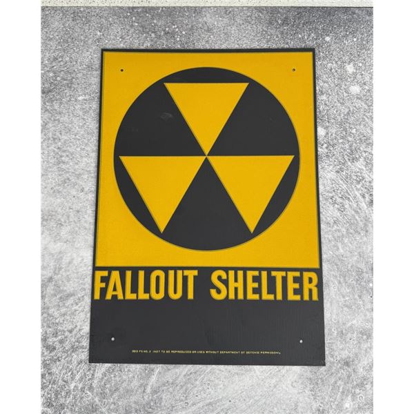 US Department of Defense Fallout Shelter Sign