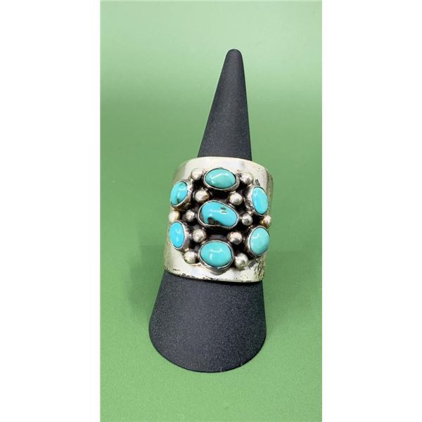 Bernice Bonney Navajo Turquoise Sterling Ring