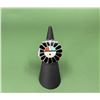 Image 1 : Zuni Inlaid Sunface Sterling Silver Ring