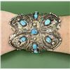 Image 1 : Zuni Sterling Silver Turquoise Bracelet