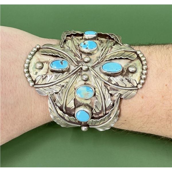 Zuni Sterling Silver Turquoise Bracelet
