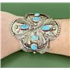 Image 1 : Zuni Sterling Silver Turquoise Bracelet