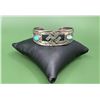 Image 1 : Navajo Old Pawn Whirling Log Sterling Bracelet
