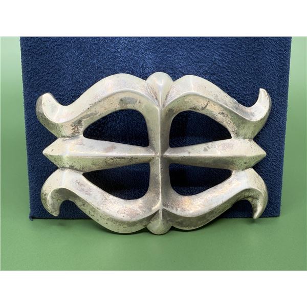 Navajo Sterling Tufa Cast Sandcast Belt Buckle