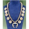 Image 1 : Old Pawn Navajo Coin Squash Blossom Necklace