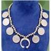 Image 1 : Old Pawn Navajo Coin Squash Blossom Necklace