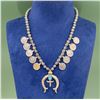 Image 1 : Old Pawn Navajo Coin Squash Blossom Necklace