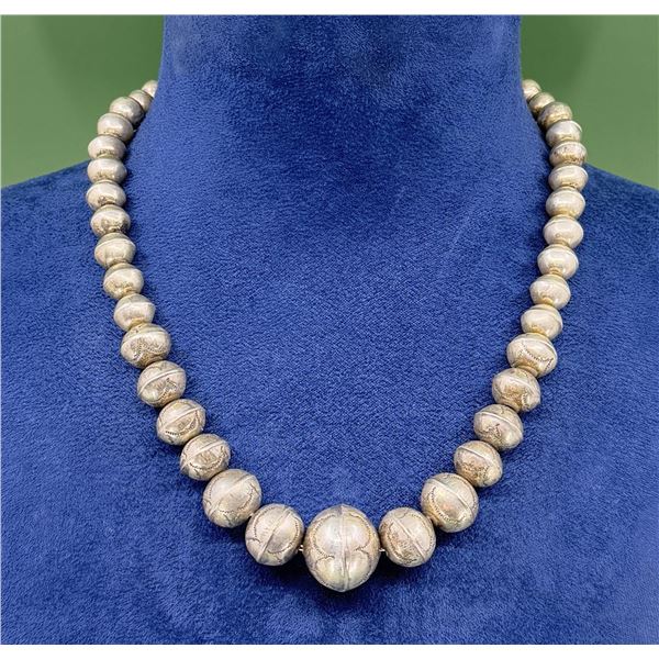 Navajo Sterling Silver Pearls Bench Beads
