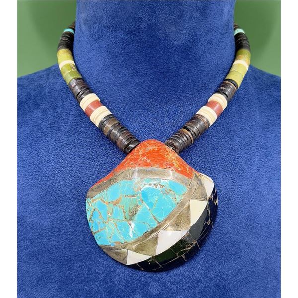 Old Pawn Kewa Santo Domingo Pueblo Necklace