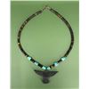 Image 2 : Zuni Buffalo Horn Raven Fetish Necklace