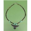 Image 2 : Zuni Buffalo Horn Raven Fetish Necklace