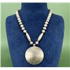 Image 1 : Navajo Sterling Bench Bead Peace Dollar Necklace
