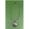 Image 2 : Navajo Sterling Bench Bead Peace Dollar Necklace