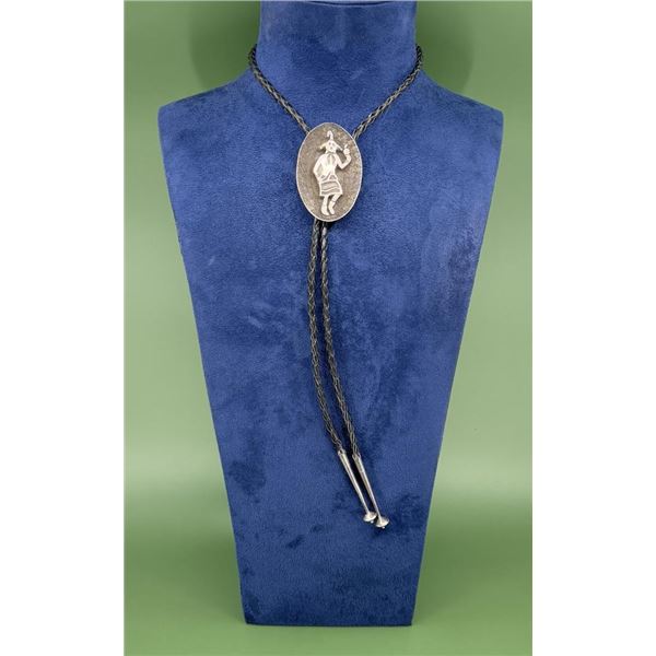 Hopi Kachina Dancer Sterling Silver Bolo Tie