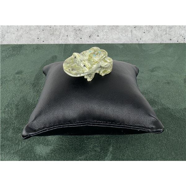 Jesus Espino Zuni Carved Serpentine Frog Fetish