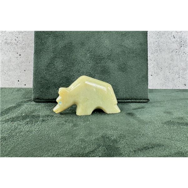 Zuni Indian Alabaster Carved Bear Fetish