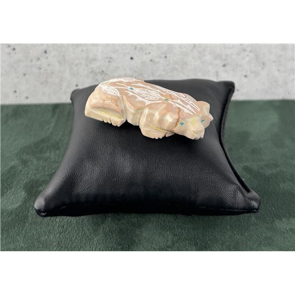 Adrian Cachini Zuni Carved Dolomite Badger Fetish