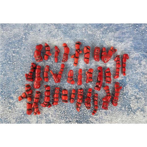 Red Branch Coral Trade Beads