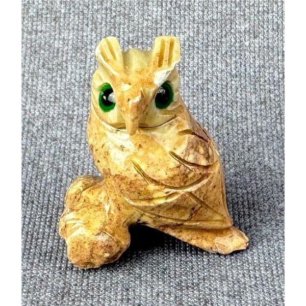 Owl Stone Carved Fetish