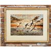Image 1 : Needlepoint Picture of Ducks in Flight