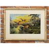 Image 1 : Needlepoint Picture of Fox Chasing Ducks