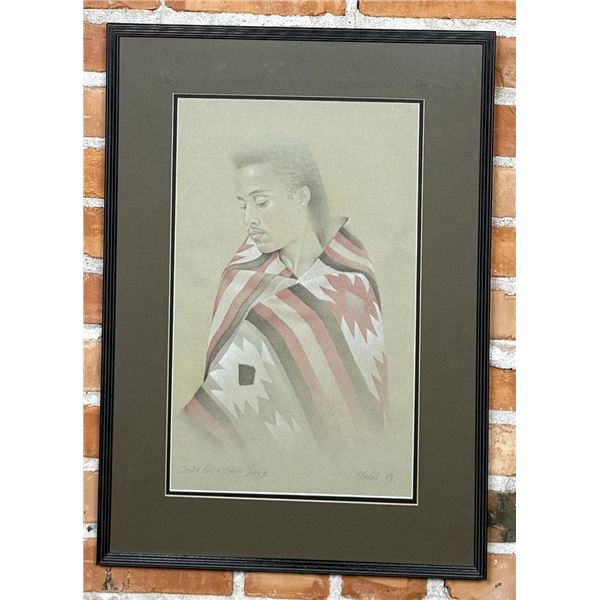 Corliss Mackid Colored Pencil Indian Drawing