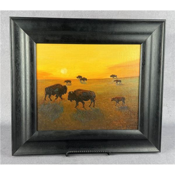 Michele Kapor Montana Buffalo Oil Painting