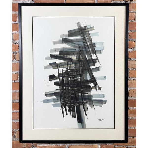 Mid Century Rinaldo Paluzzi Watercolor Painting