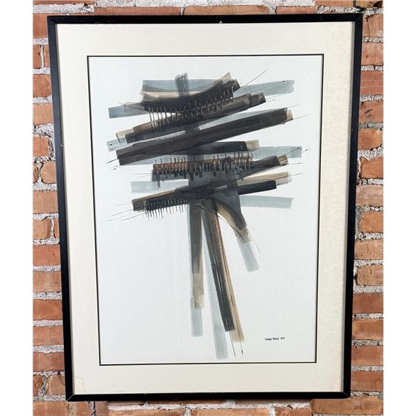 Mid Century Rinaldo Paluzzi Watercolor Painting