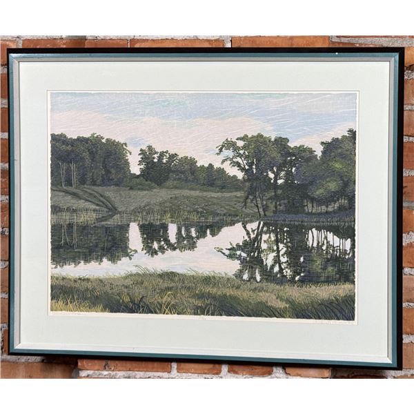 Gordon Mortenson AAA Summer Pond Woodcut Print