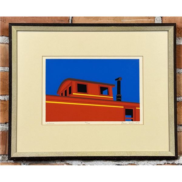Biron Valier Caboose Serigraph Print