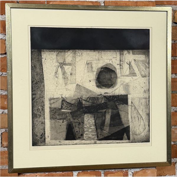 Harland J. Goudie Woodblock Print Knox College