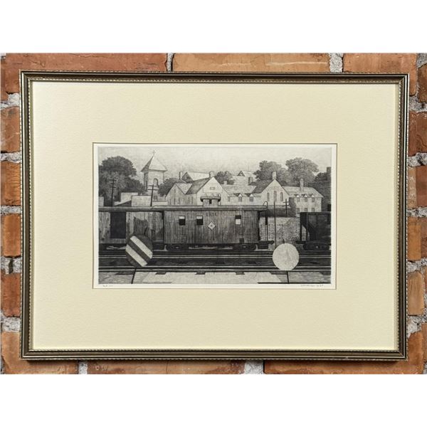 Armin Landeck Drypoint Etching The Siding 1945