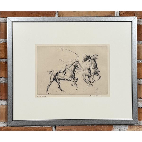 Diana Thorne Even Money Polo Game Etching