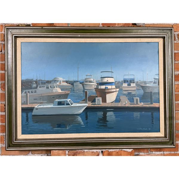 Walter Hook Missoula Montana Marina Oil Painting
