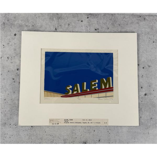 Biron Valier Salem Serigraph Print