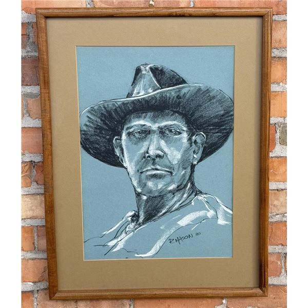 Robert Mason Chalk Cowboy Drawing