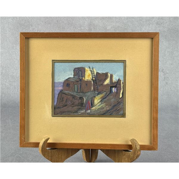 Fremont Ellis Last House at Walpi Pastel Drawing