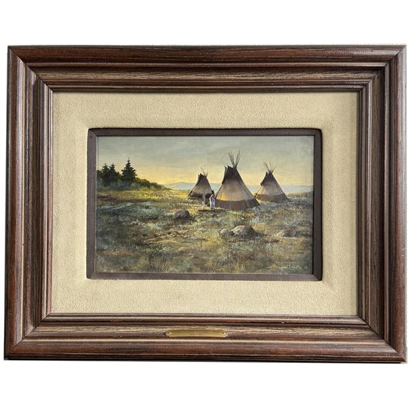 Joni Falk Where Eagles Fly Indian Oil Painting