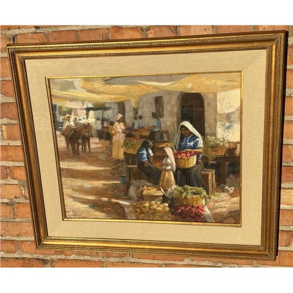 Roger Williams Cleaning the Chili Pastel Drawing