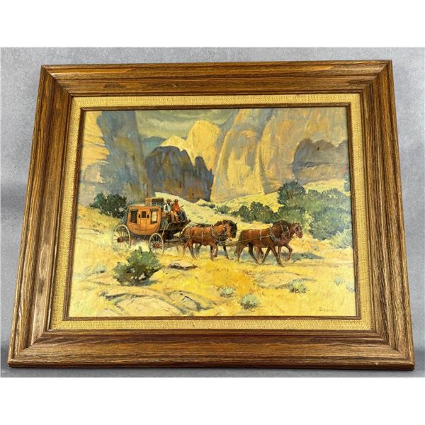 Sheryl Bodily Wells Fargo Stage Oil Painting