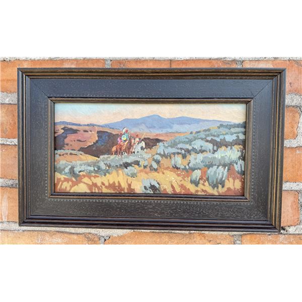 Sheryl Bodily Indian Warriors Oil Painting