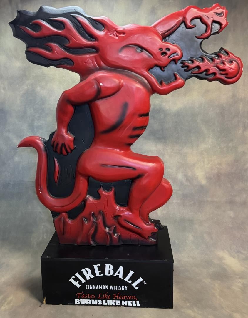 Fireball Cinnamon Whisky Store Display Sign