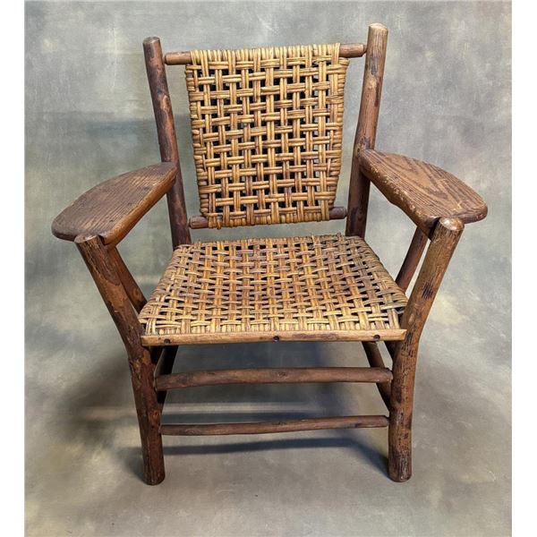Antique Old Hickory Adirondack Armchair