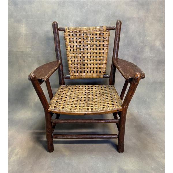Antique Old Hickory Adirondack Armchair