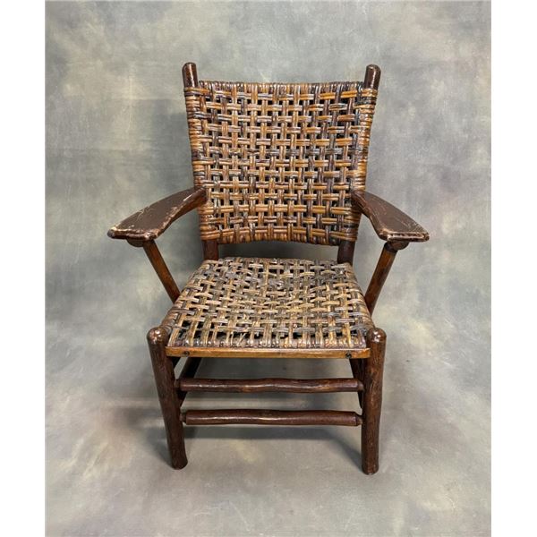 Antique Old Hickory Adirondack Armchair