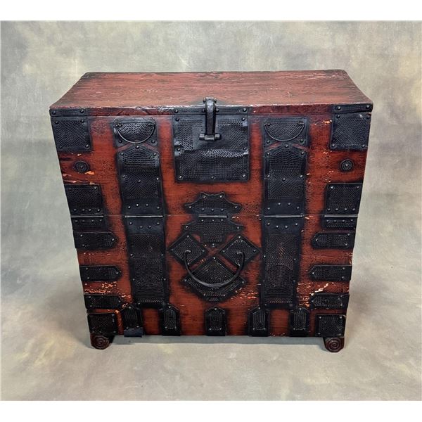 Antique Korean Bandaji Blanket Chest Cabinet