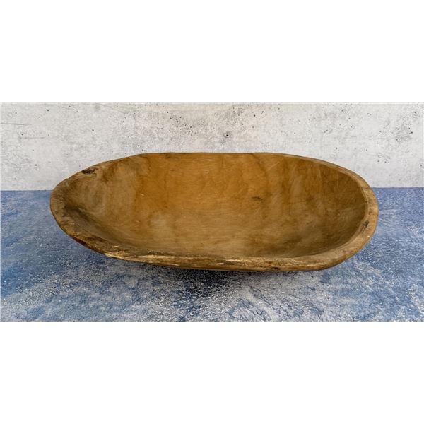 Antique Primitive Wood Dough Bowl